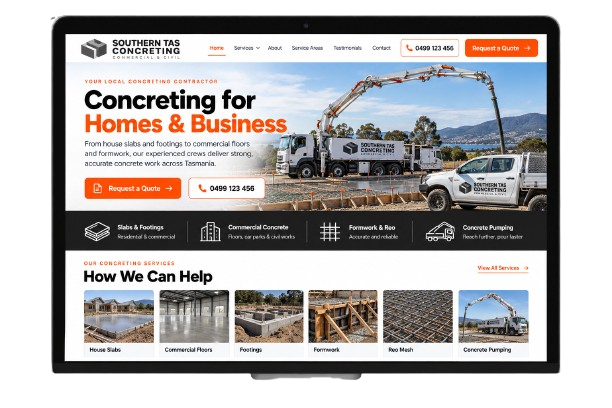Concreter Website Design