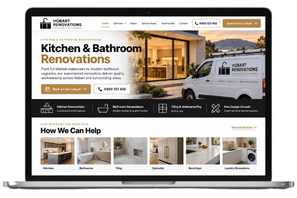 Kitchen and Bathroom Renovation Website Design